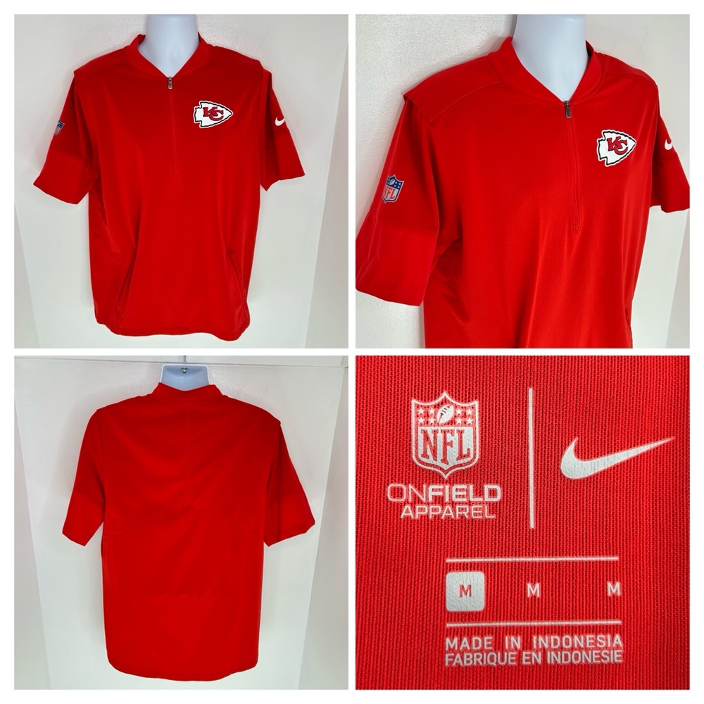 Nike NFL Kansas City Chiefs On‎ Field Team Issued Short Sleeve Jacket Medium